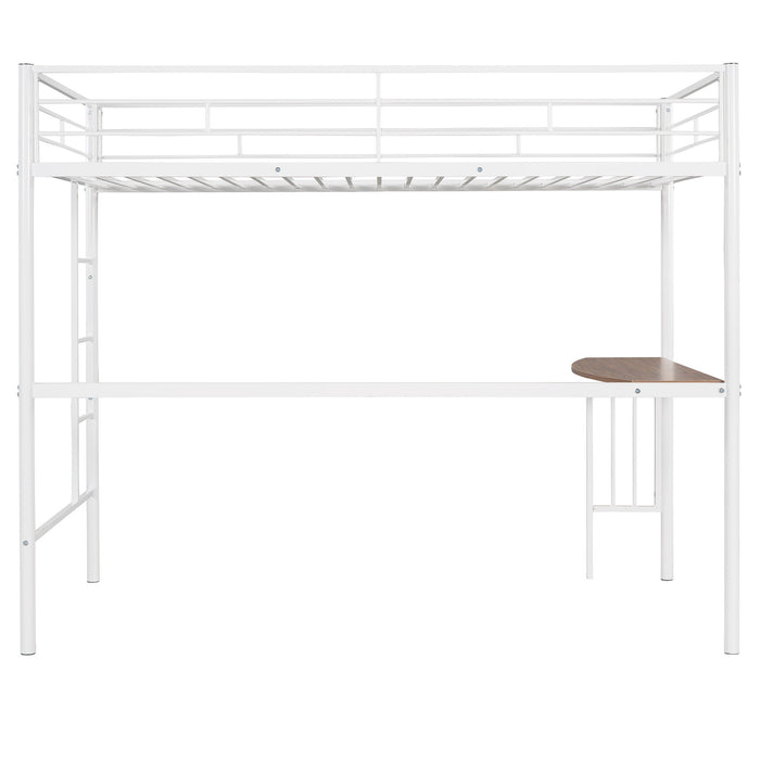 Bunk Bed With Desk, Ladder And Quality Slats For Bedroom