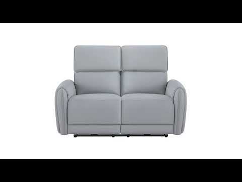 Jeromie - Power Motion Recliner With USB Port - Gray Synthetic Leather