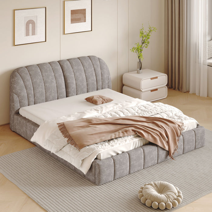 Elegant Design Upholstered Platform Bed