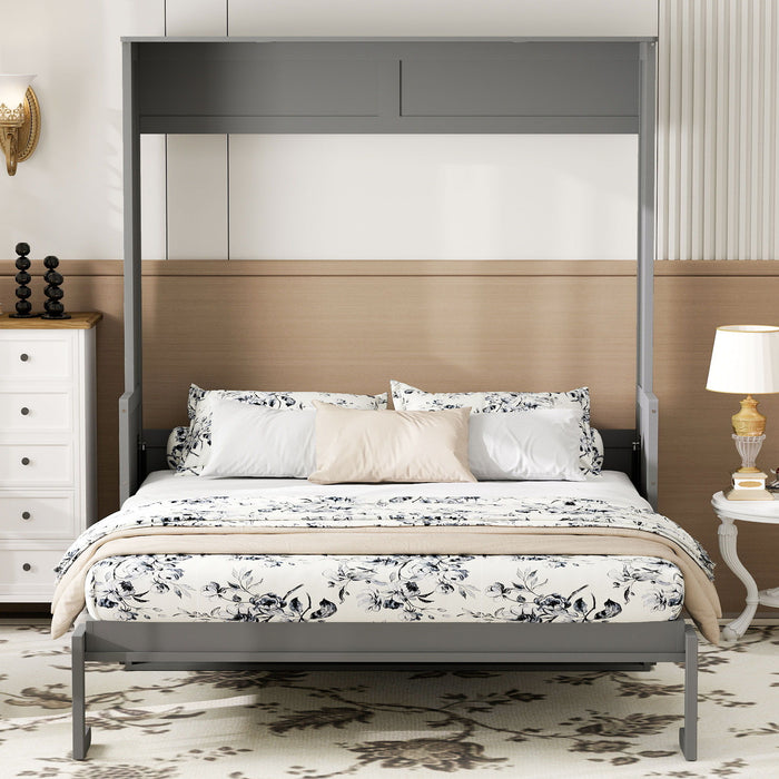 Murphy Bed With Desk, LED Lights & USB Charging Station