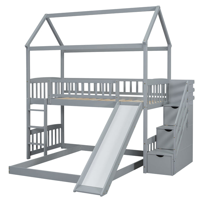 House Bunk Bed With Slide