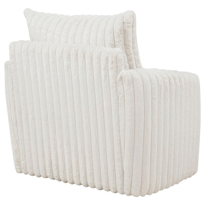 Sarco - Corduroy Upholstered Swivel Accent Arm Chair