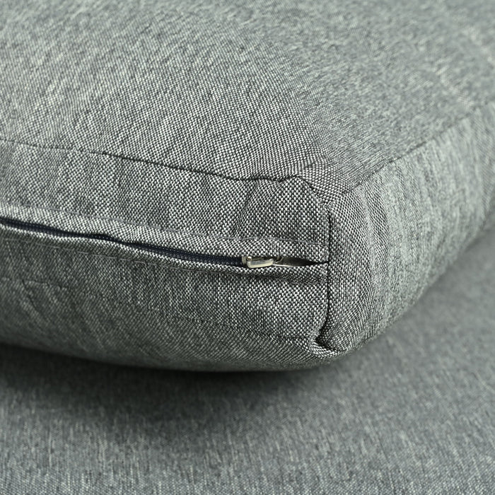 6 Piece Patio Set, Half Moon Outdoor Sectional Sofa With 2 High Low Coffee Tables, 4 Pillows & Cushions