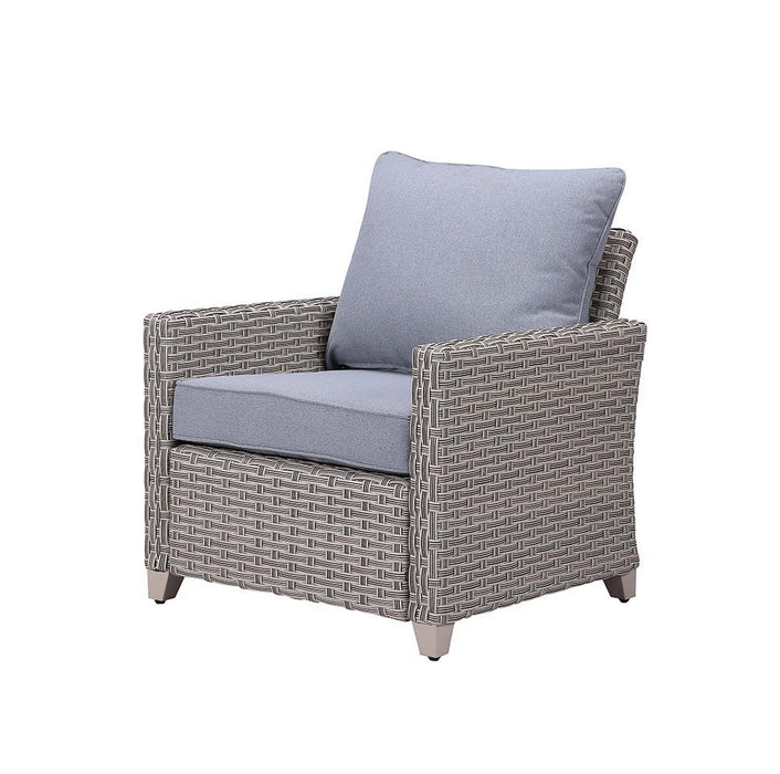 Greeley - 4 Piece Patio Sofa Set - Gray Fabric & Gray