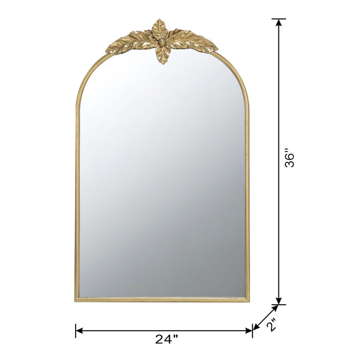 Arched Wall Mirror With Metal Frame, Wall Mirror For Living Room