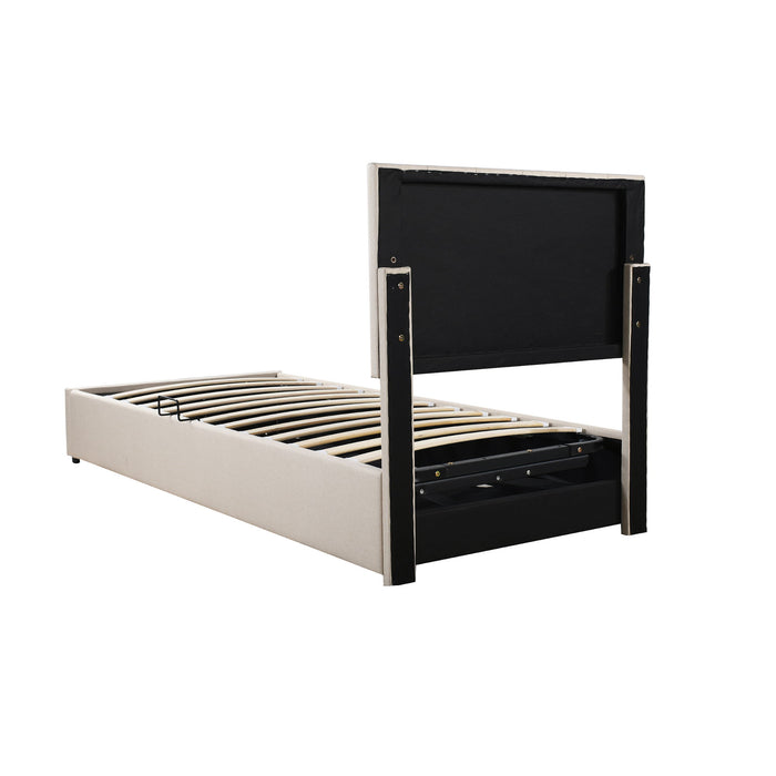 Upholstered Platform Bed With A Hydraulic Storage System
