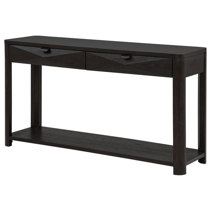 Marcelo Sofa Console Table with 2 Drawers and Shelf Coffee