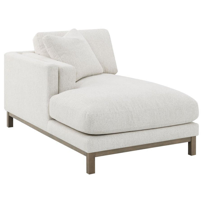 Geneva - Boucle Upholstered Sectional Chaise Sofa - Sand