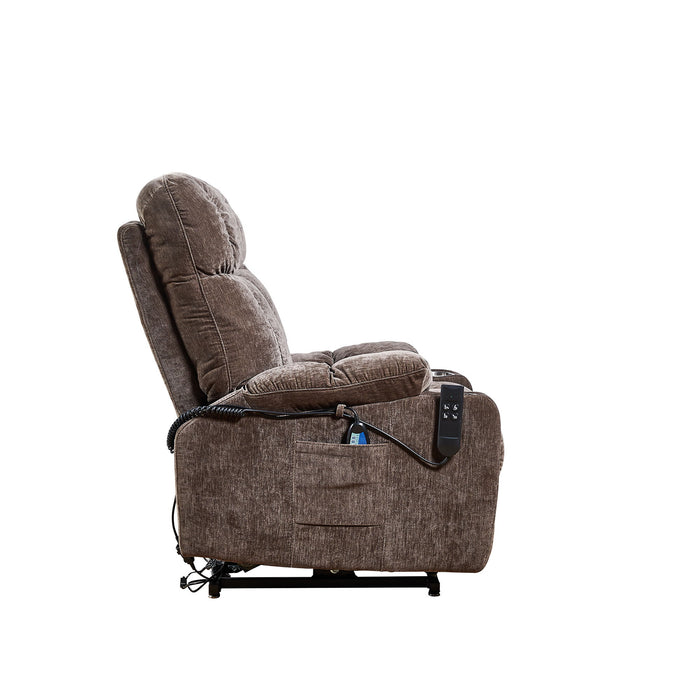Liyasi Dual Okin Motor Power Li Feet Recliner Chair For Elderly Infinite Position Lay Flat 180° Recliner With Heat Massage