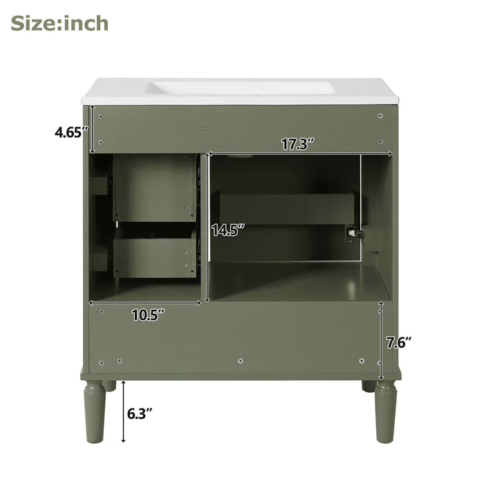 Traditional Bathroom Vanity Set With Soft Close Doors