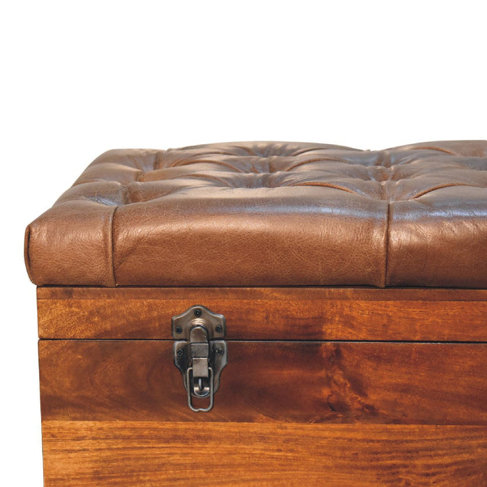 Buffalo - Leather Storage Trunk
