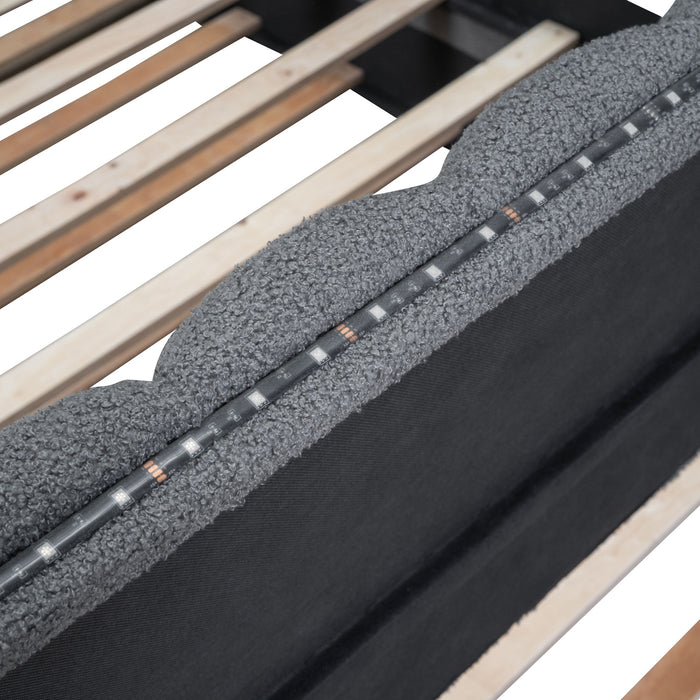 Upholstered Platform Bed With Trundle