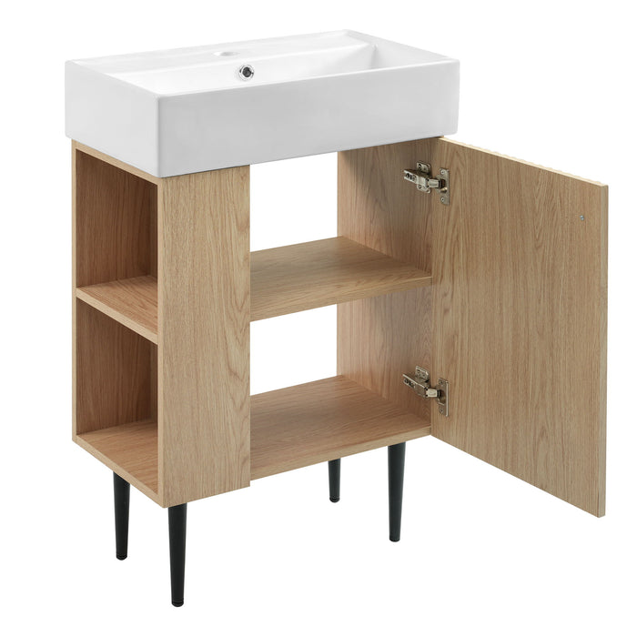 Bathroom Vanity, Combo Cabinet, Bathroom Storage Cabinet, Single Ceramic Sink