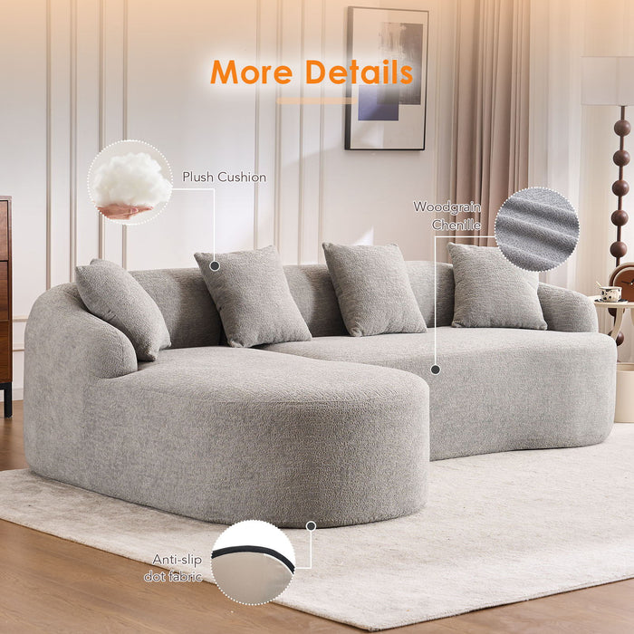 Combined Sofa With 4 Pillows