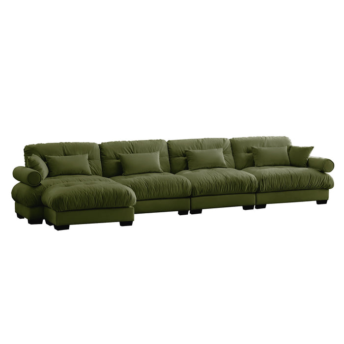 Super Comfort Oversized Modular Sectional Sofa With Movable Ottoman