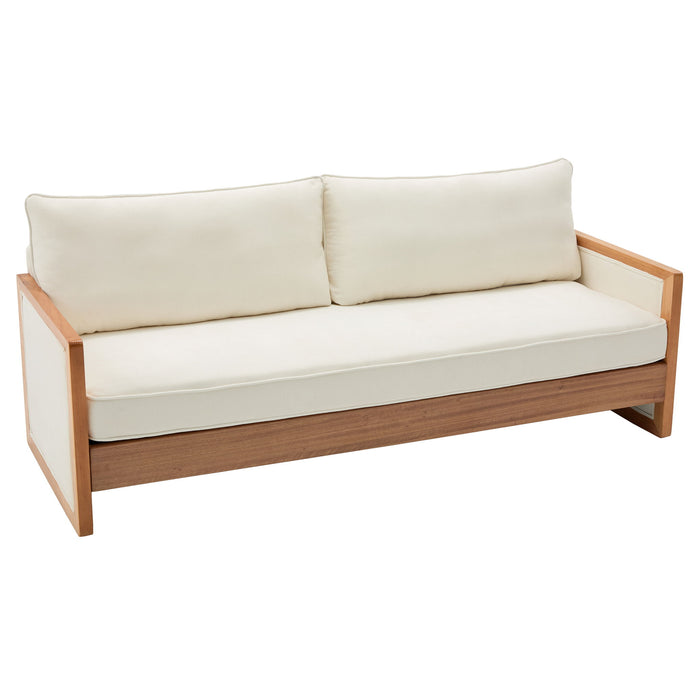Modern 3 Seater Sofa With Armrests, Living Room Couch