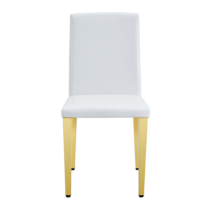 Elegant Upholstered Chairs With Metal Legs