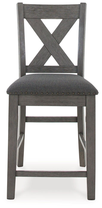 Caitbrook - Rect Drm Counter Table Set (Set of 7) - Gray