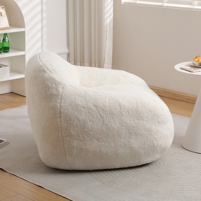Giant Bean Bag Chair, Spacious Memory Foam With Armrests