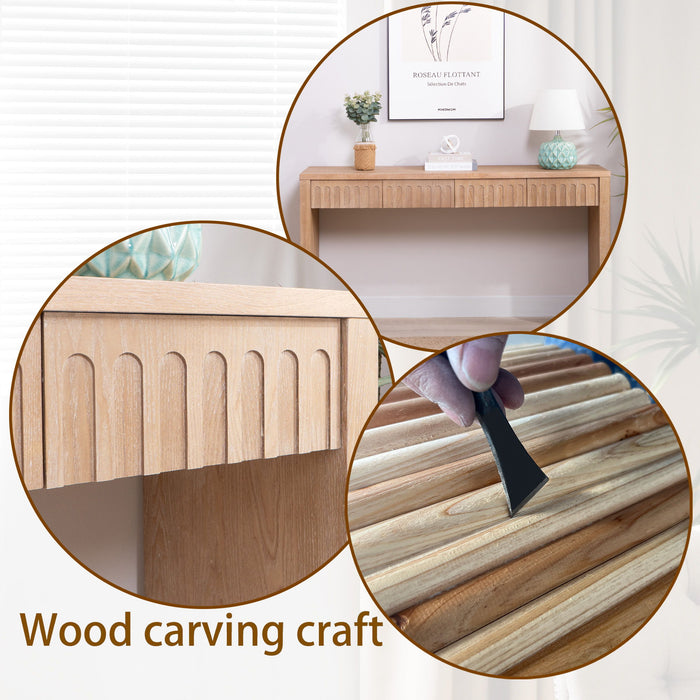 Modern Console Table With 4 Drawers, Entryway Table