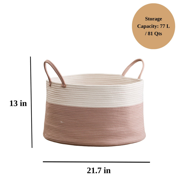 Francis - Cotton Round Laundry And Storage Basket