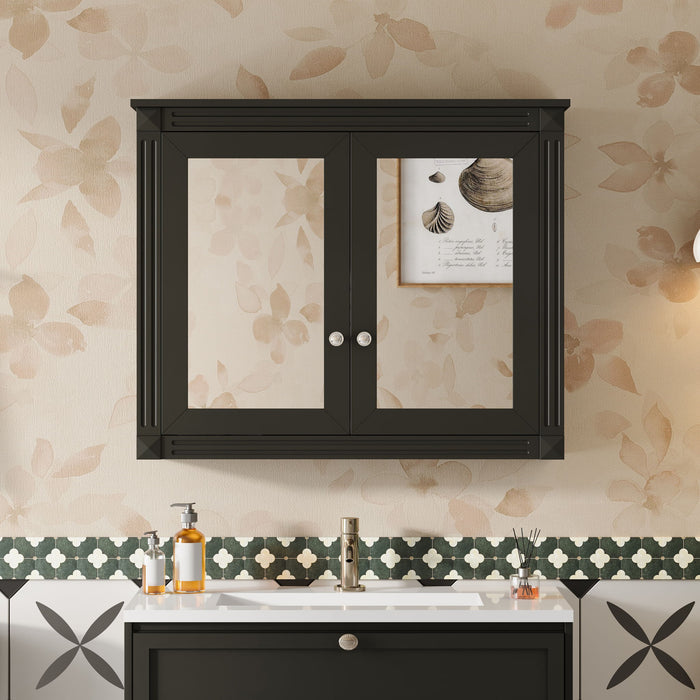 Wall-Mounted Medicine Cabinet With 2 Mirrors, Adjustable Shelves