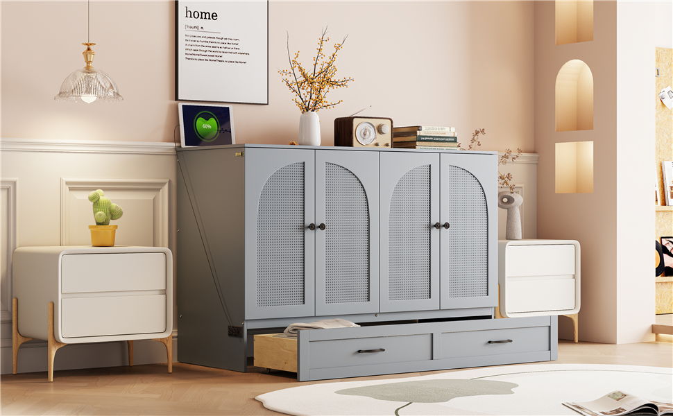 Murphy Bed With Large Drawers