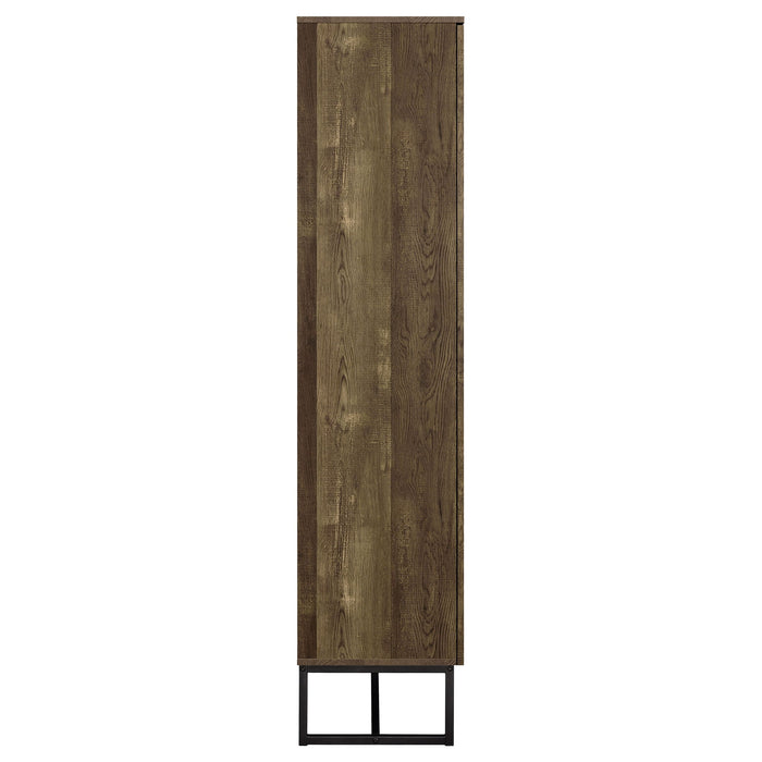 Gunderson - 8 Shelf Accent Cabinet - Oak