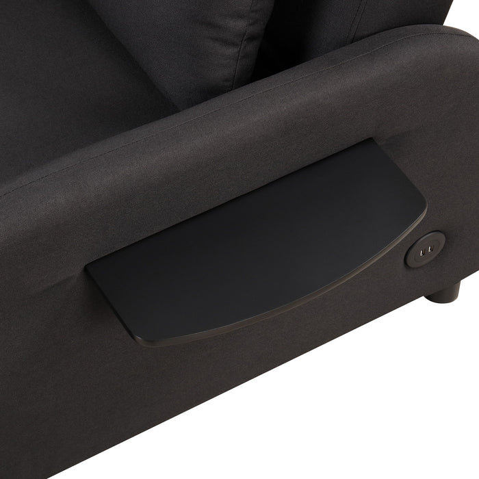 Versatile Pull Out Sofa Sleeper 3 In 1 With Wing Table & USB Charge, Compact Design