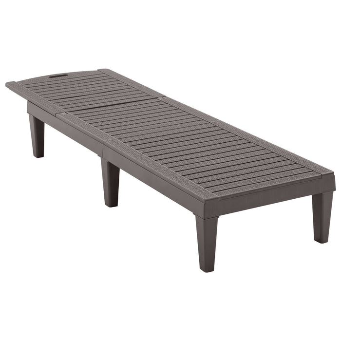 2 Piece Outdoor Chaise Lounges With Adjustable Backrest