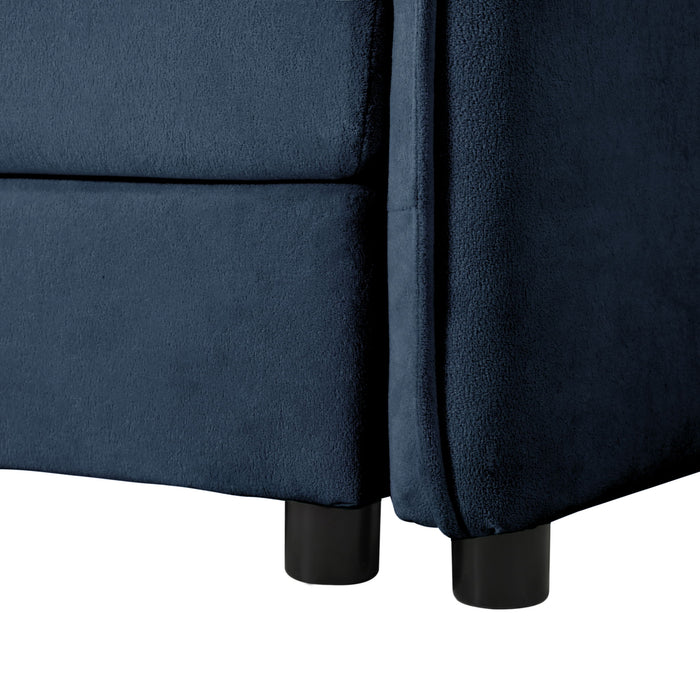 Modern Upholstered Chenille Loveseat And Armchair Set With Pillows