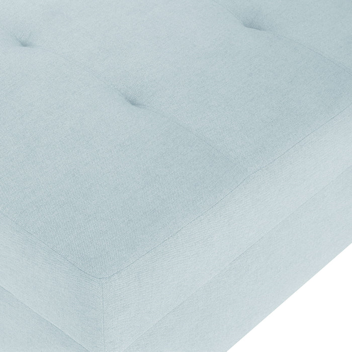 Classic Ottoman With Birch Wood Legs And Fabric Upholstery