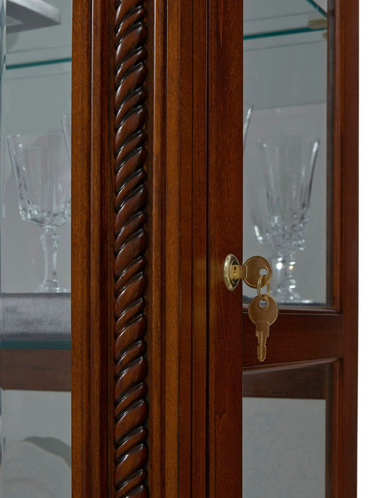 Curios - Lighted Sliding Door 5 Shelf Curio Cabinet