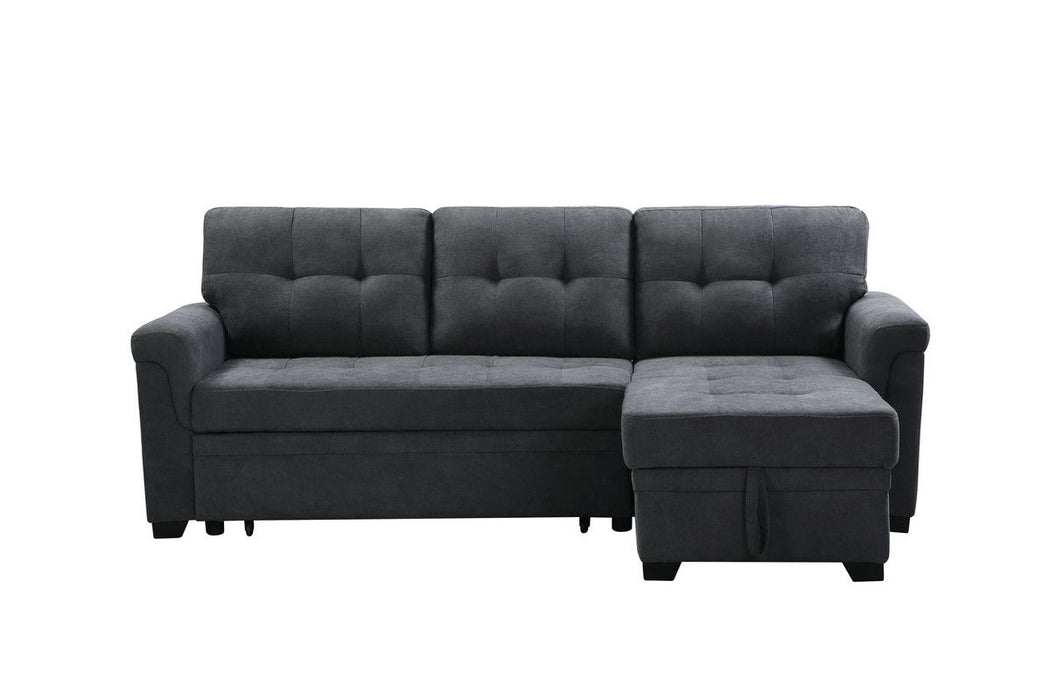 Connor - Fabric Reversible Sectional Sleeper Sofa Chaise With Storage