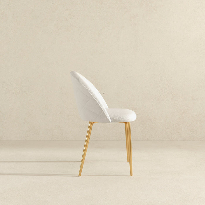 Marion - Mid-Century Modern Dining Chair (Set of 2) - Gold / White