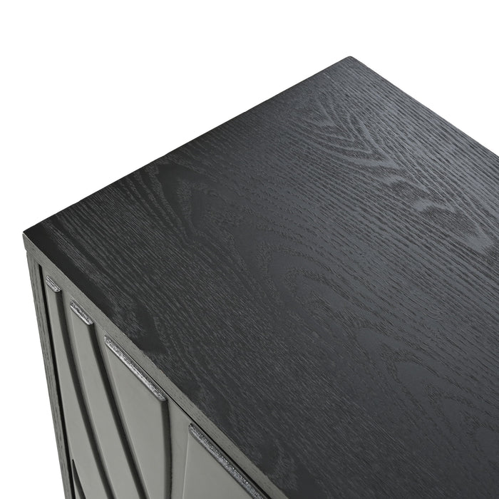 Modern Sideboard Buffet Cabinet With Handleless Press To Open Design With 4 Doors