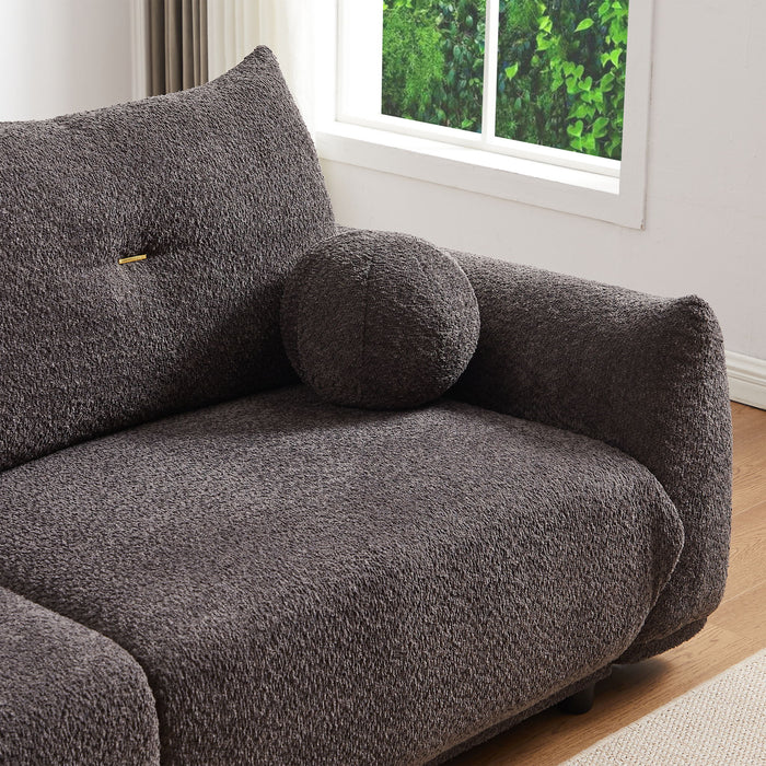 2 Seater Cushion Comfortable Sofas With 2 Cushions And 2 Ball Pillows