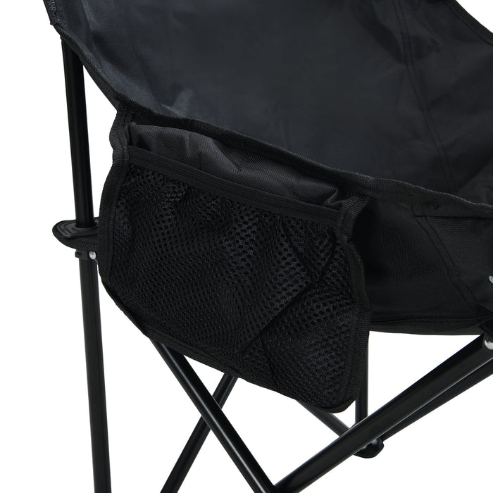 2 Pieces Outdoor Camping Chairs Folding / Portable, Comfortable Seating, Durable Steel Fram