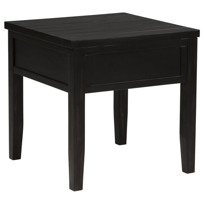 Concord - 1-Drawer Square End Table - Distressed Java