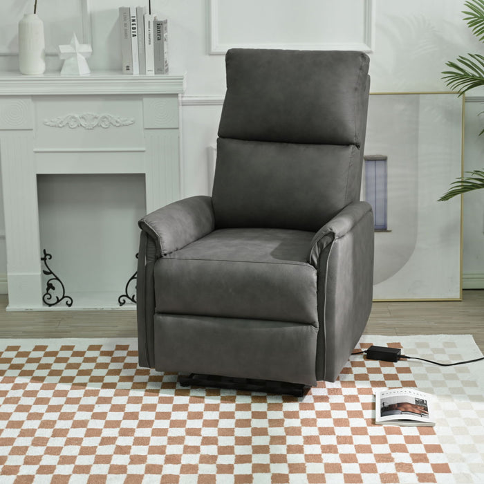 Electric Power Recliner Chair, Reclining Chair For Bedroom Living Room, Small Recliners Home Theater Seating, With USB Ports, Recliner For Small Space, Dark Gray