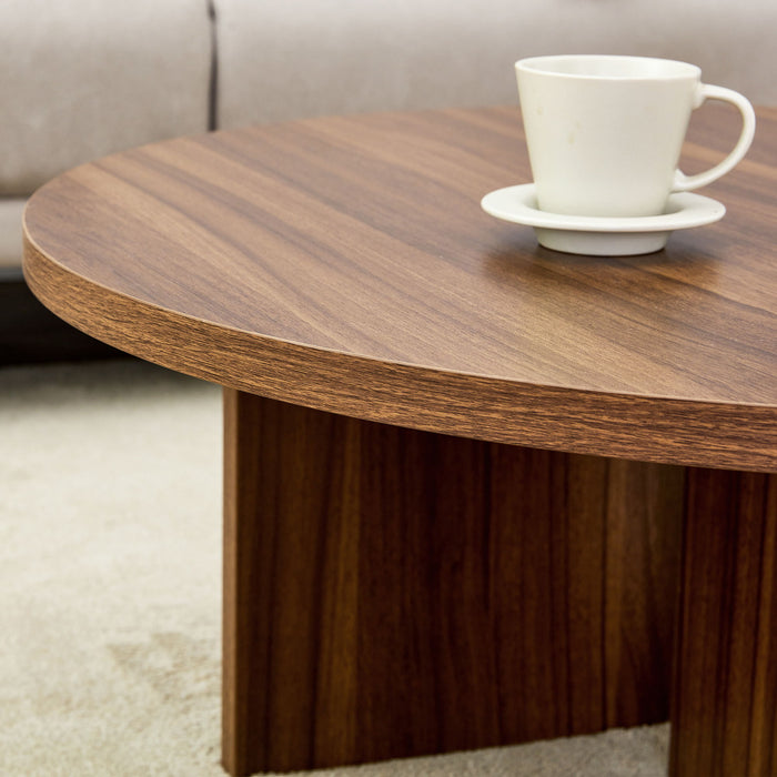 Versatile Round Coffee Table For Various Interior Styles