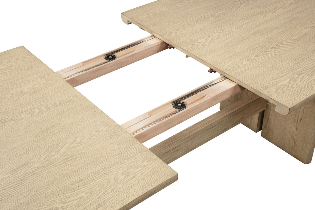 Kailani 7-piece Rectangular Wood Dining Table Set Beige Oak