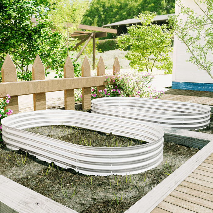 Heavy Duty Galvanized Raised Garden Bed Kit For Vegetables, Flowers & Herbs