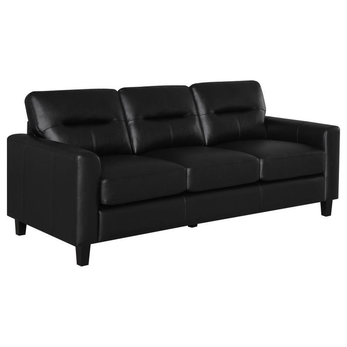 Scotland - Faux Leather Upholstered Track Arm Sofa