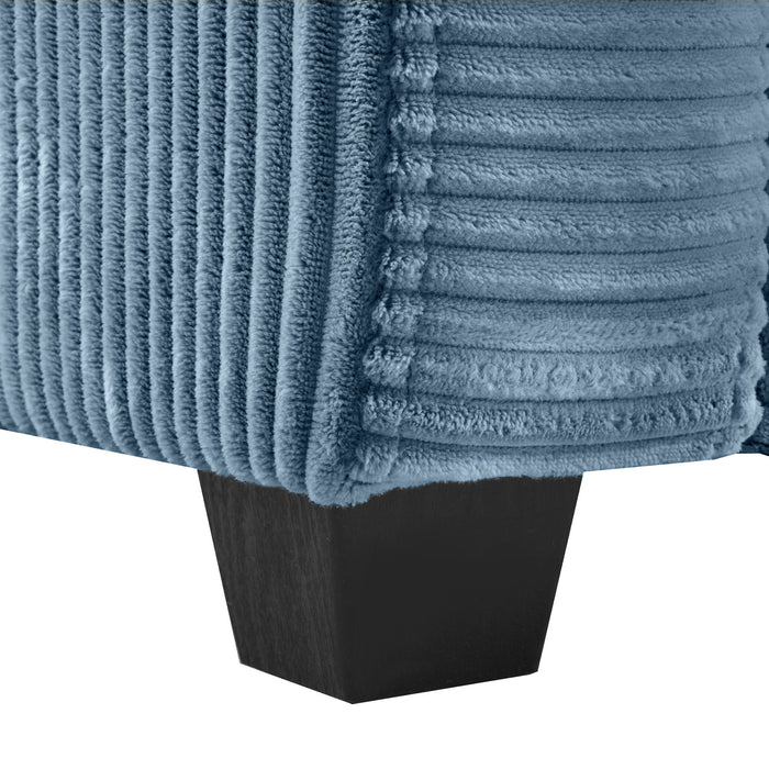 Corduroy Sleeper Sofa Loveseat Sofa With Full Size Mattress, 2 USB Ports, 2 Cup Holders, 2 Side Pockets And Phone Holder