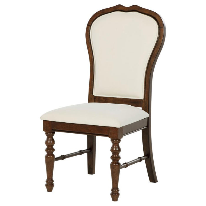 Landon - Upholstered Dining Side Chair (Set of 2) - Rich Brown
