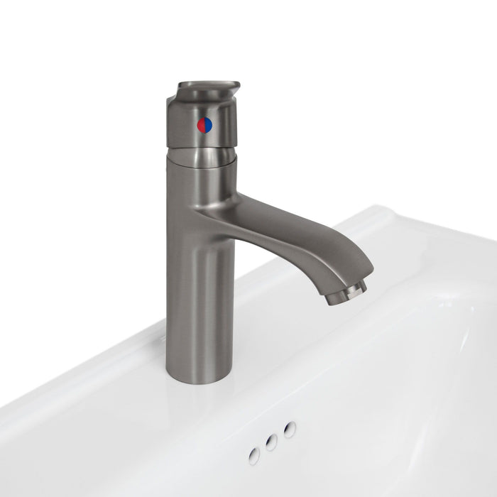 Modern Freestanding Bathroom Vanity With Ceramic Sink, Hot And Cold Faucet, Storage Cabinet & Open Shelf