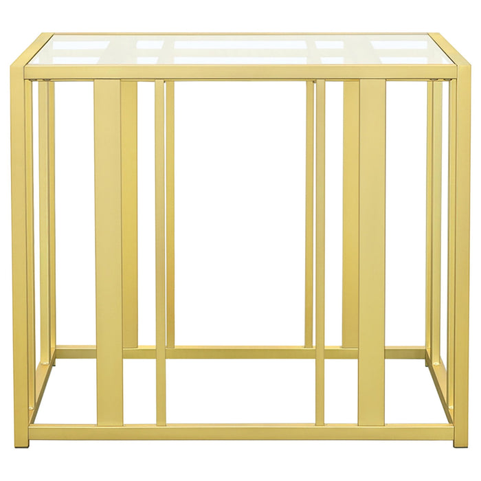Adri 3-piece Coffee and End Table Set Matte Brass