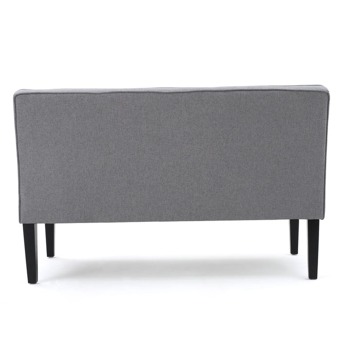 Contemporary Loveseat With Upholstered Fabric And Birch Wood Legs