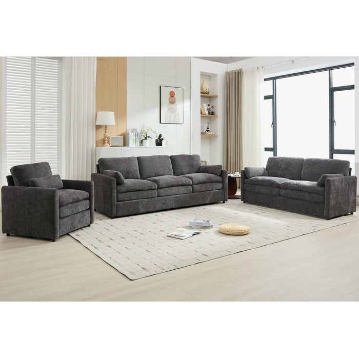 Cozy Upholstered Sofa Set For Living Room